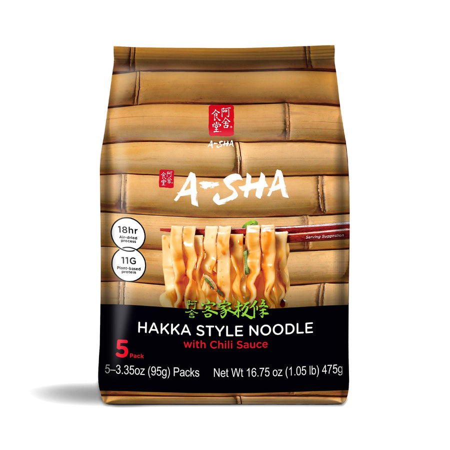 Hakka Wide Noodles - Chili Flavor - Quick Comfort with Big Flavor D3